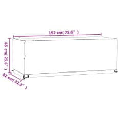 Petromila Plachty na zahradní nábytek 2 ks s 8 očky 192x82x65 cm obdélník