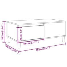 Greatstore Konferenční stolek 90x50x36,5 cm kompozitní dřevo