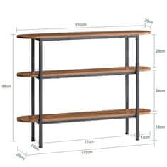 SoBuy SoBuy FSB67-WS Konzolový stolek Předsíňový stolek Úzký odkládací stolek Rozkládací stolek 110x86x25cm