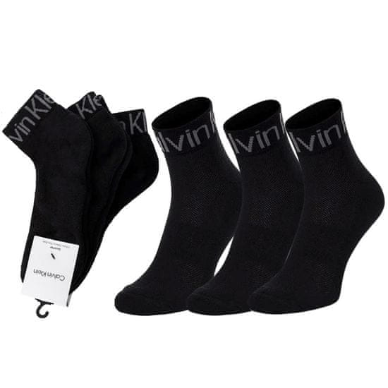 Calvin Klein pánské bavlněné kotníkové ponožky s froté chodidlem 3-pack 701218722