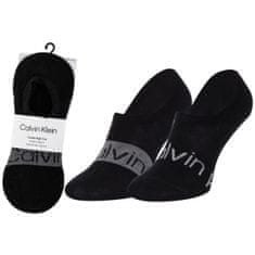 Calvin Klein 701218713 pánské bavlněné neviditelné ponožky high cut 2 páry v balení, černá, 39-42