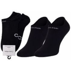 Calvin Klein 701218774 dámské universální bavlněné sneaker ponožky - 2 páry v balení, černá, uni