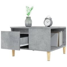 Greatstore Konferenční stolek betonově šedý 55x55x36,5 cm kompozitní dřevo