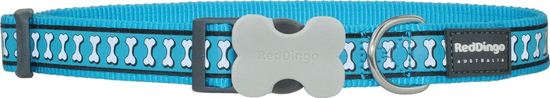 RED DINGO Reflexní obojek tyrkysový