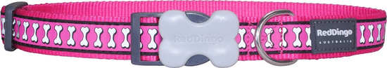 RED DINGO Reflexní obojek růžový