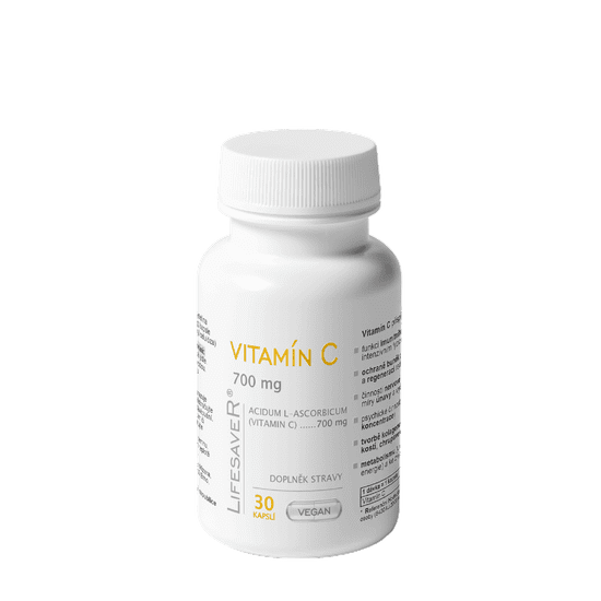 LifesaveR Vitamín C 30 kapslí (700 mg)