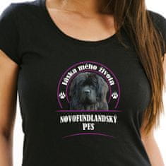 STRIKER Dámské tričko novofundlandský pes Barva: Černá, Velikost: S