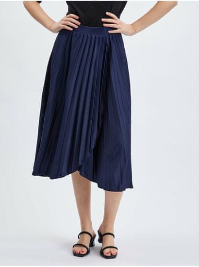 Orsay Tmavě modrá dámská plisovaná midi sukně