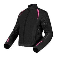 Ozone Dámská bunda na motorku Flow černo-růžová Velikost: 5XL
