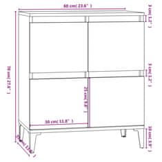 Vidaxl Příborník hnědý dub 60 x 35 x 70 cm kompozitní dřevo