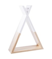 Atmosphera Dětská dřevěná polička teepee bílá 30 x 39 cm