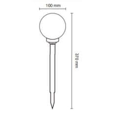 INNA Solárne záhradné svietidlo LED do zemé DEKORATIVNÍ KOULE 10cm