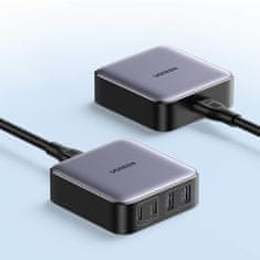 Ugreen CD327 GaN síťová nabíječka 2x USB / 2x USB-C 65W, šedá