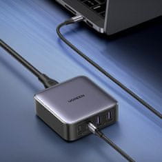 Ugreen CD327 GaN síťová nabíječka 2x USB / 2x USB-C 65W, šedá