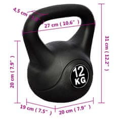 Vidaxl Činka kettlebell - 12 kg