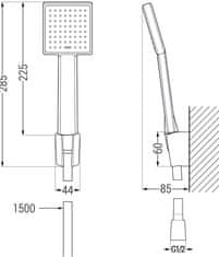 Mexen R45 royo vanová baterie se sprchou set, zlato (7223R45-50)