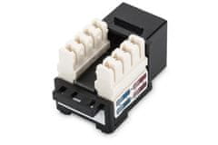 Digitus CAT 6 Keystone Jack, nestíněný RJ45 na LSA, barva černá