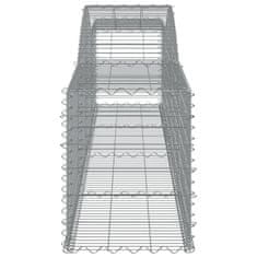 Vidaxl Klenuté gabionové koše 25 ks 400x50x60/80 cm pozinkované železo