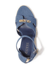 Guess Dámské sandále na platformě, espadrilky Jessi modré 36,5