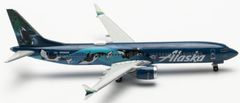 Herpa B737 MAX 9, Alaska Airlines, "West Coast Wonders (Orca)", USA, 1/500