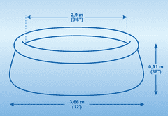 Planet Pool Bazén Planet Pool QUICK modrý - 366 x 91 cm