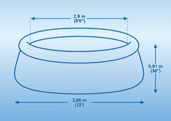 Planet Pool Bazén Planet Pool QUICK ratan - 366 x 91 cm