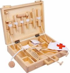 Small foot Dřevěná hračka - dětský dřevěný doktorský kufřík