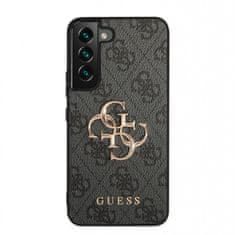 Guess  PU 4G Metal Logo Zadní Kryt pro Samsung Galaxy S23 Grey