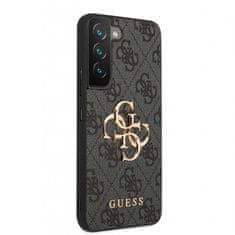 Guess  PU 4G Metal Logo Zadní Kryt pro Samsung Galaxy S23 Grey