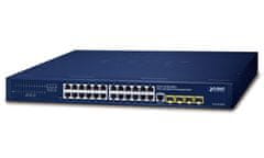 Planet GS-4210-24T4S L2 switch, 24x1Gb, 4x1Gb SFP, QoS, fanless