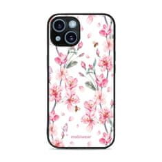 Mobiwear Prémiový lesklý kryt Glossy na mobil Apple iPhone 14 - G033G - Růžové květy