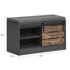 SoBuy SoBuy FSR120-HG Botník Lavice Lavice s úložným prostorem Komoda na boty 80x48x35cm