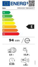 Beko vestavná myčka nádobí DIN34320