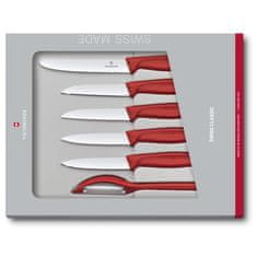 Victorinox Sada nožů Swiss Classic, červená, 6 ks