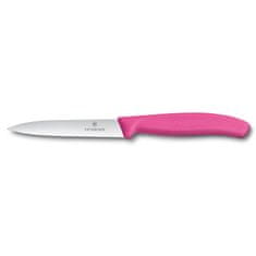 Victorinox Nůž na zeleninu s vlnkovaným ostřím 10 cm růžový