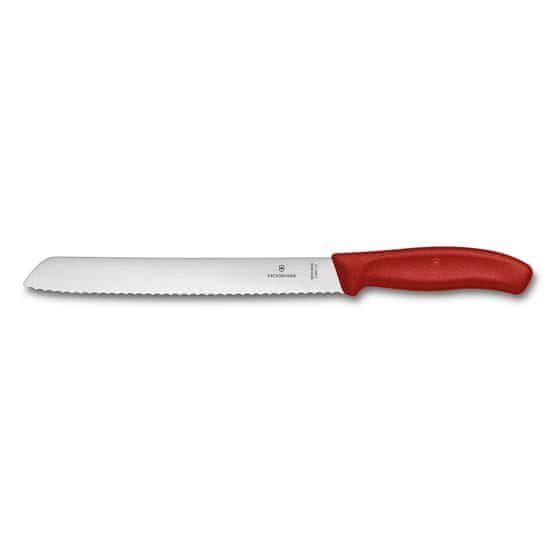 Victorinox Nůž na pečivo Swiss Classic, 21 cm, červený