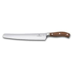 Victorinox Nůž na chleba Grand Maître, kovaný, vlnkované ostří, 26 cm, dřevo