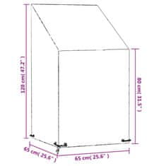 Petromila Plachty na zahradní židle 2 ks 8 oček 65 x 65 x 80/120 cm PE