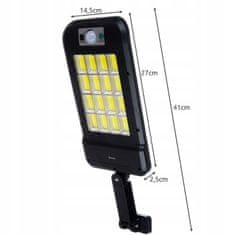 Izoksis 19444 Pouliční osvětlení solární 240 LED COB, IP67, 72 W, 800 lm černé