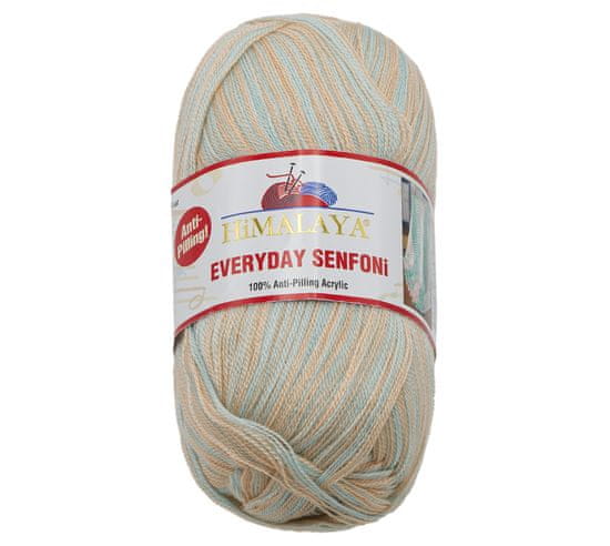 Himalaya Příze EVERYDAY SENFONi - 100g / 196 m - tyrkysová, lososová