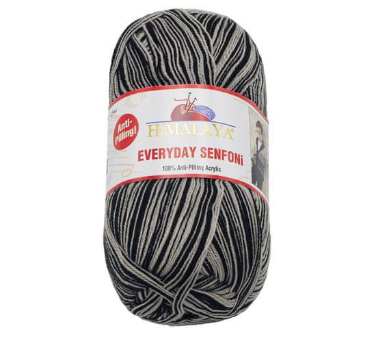 Himalaya Příze EVERYDAY SENFONi - 100g / 196 m - černá, béžová