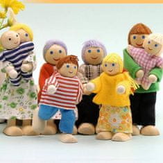 HABARRI  Dřevěné panenky - 8 členná rodina