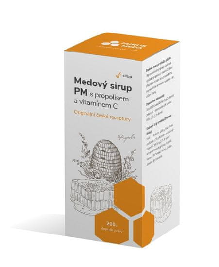 Purus Meda PM Medový sirup s propolisem a vitamínem C 200 g