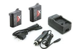 XREC 2x Baterie + Nabíječka pro AHDBT-401 GoPro HERO 4
