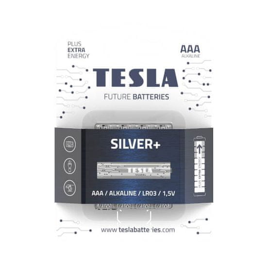 Tesla Batteries TESLA AAA SILVER+ Alkaline 4 ks blistr LR03 NEW