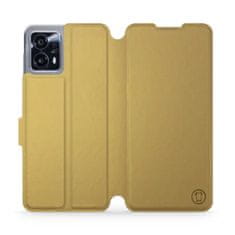 Mobiwear Flip pouzdro na mobil Motorola Moto G13 - C_GOS Gold&Gray