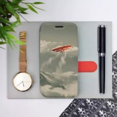 Mobiwear Flip pouzdro na mobil Huawei P60 Pro - MA03P Oranžové letadlo v horách