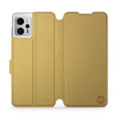 Mobiwear Flip pouzdro na mobil Motorola Moto G23 - C_GOS Gold&Gray