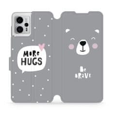 Mobiwear Flip pouzdro na mobil Motorola Moto G23 - MH06P Be brave - more hugs