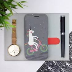 Mobiwear Flip pouzdro na mobil Motorola Moto E13 - V024P Jednorožec na kole